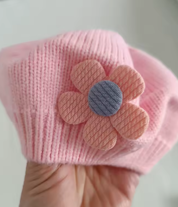 Béret à Fleurs Rose Pour Bébé 1-3 ans 🌸 – Image 2