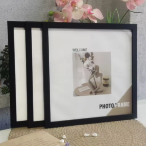 Cadre photo noir élégant 15X15cm (Lot de 3) 🖼️